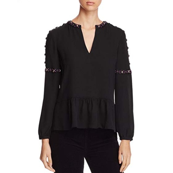 Tory Burch Tops - Tory Burch Black Mezair Tunic Top NWT